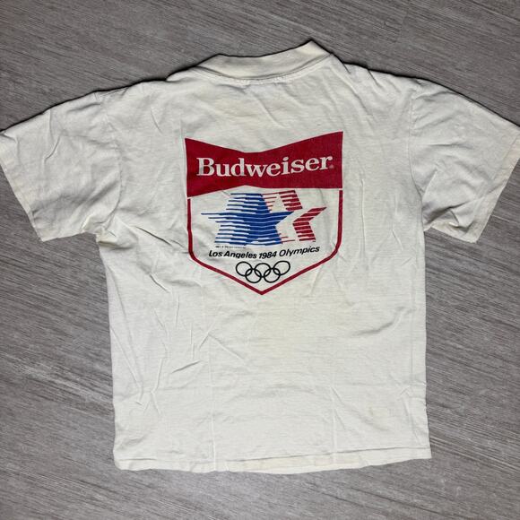 Vintage 1984 Olympics Budweiser Shirt Any Mountain 80s 10K Fun Run Tee Mens M - Picture 2 of 7